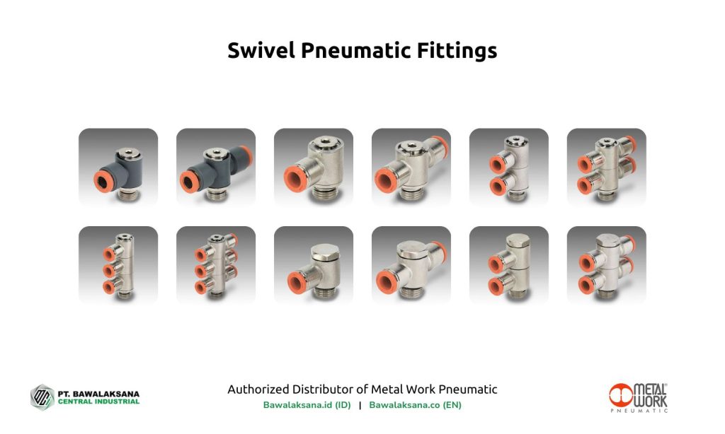 Swivel Pneumatic Fittings by Bawalaksana.id - Distributor Resmi Peralatan Pneumatik dari Metal Work