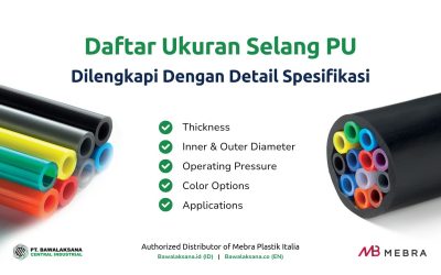 Daftar Ukuran Selang PU (Polyurethane) Terlengkap & Spesifikasinya