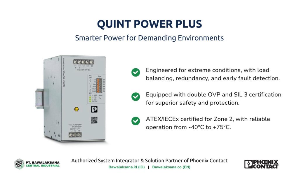QUINT POWER PLUS Smarter Power for Demanding Environments - Bawalaksana ID